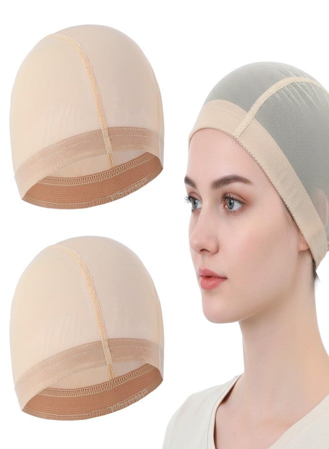 VIVIAN Wig Cap 2-Pack - Beige Breathable Fiber Grip Liner for Ultimate Comfort & Invisible Look | Non-Slip Elastic Design for Secure Hold - Image 1